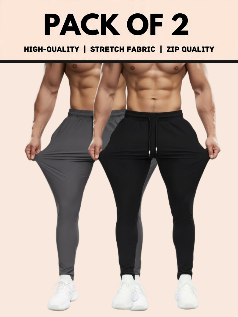 High Stretch Italian Spandex Black / Gray Trouser
