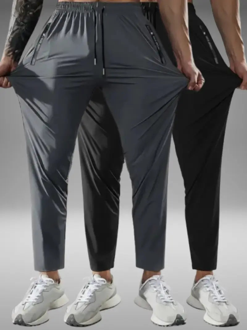 High Stretch Italian Spandex Gray / Black Trouser