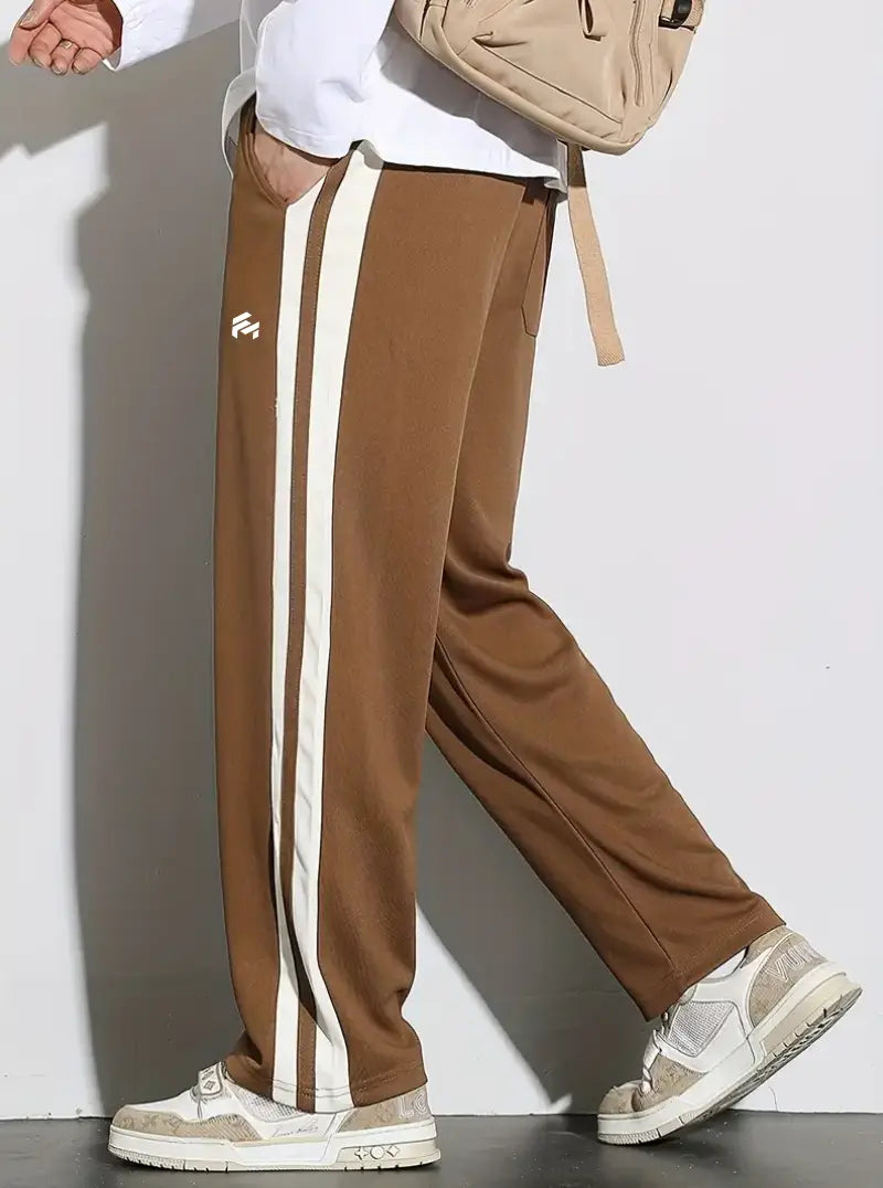 Men's Trendy Contrast Color Stripe Trousers
