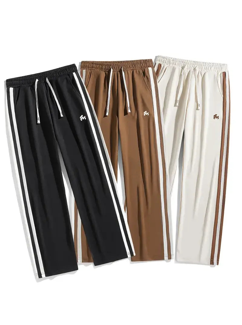 Trendy Contrast Color Stripe Trousers (PACK OF 3)